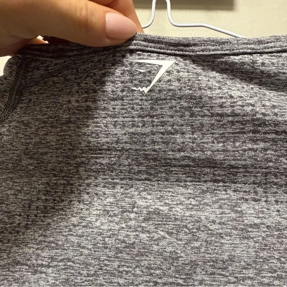 Gymshark Vital Seamless 1.0 Long Sleeve Crop Top - Smokey Grey Marl - Large - Picture 7 of 7